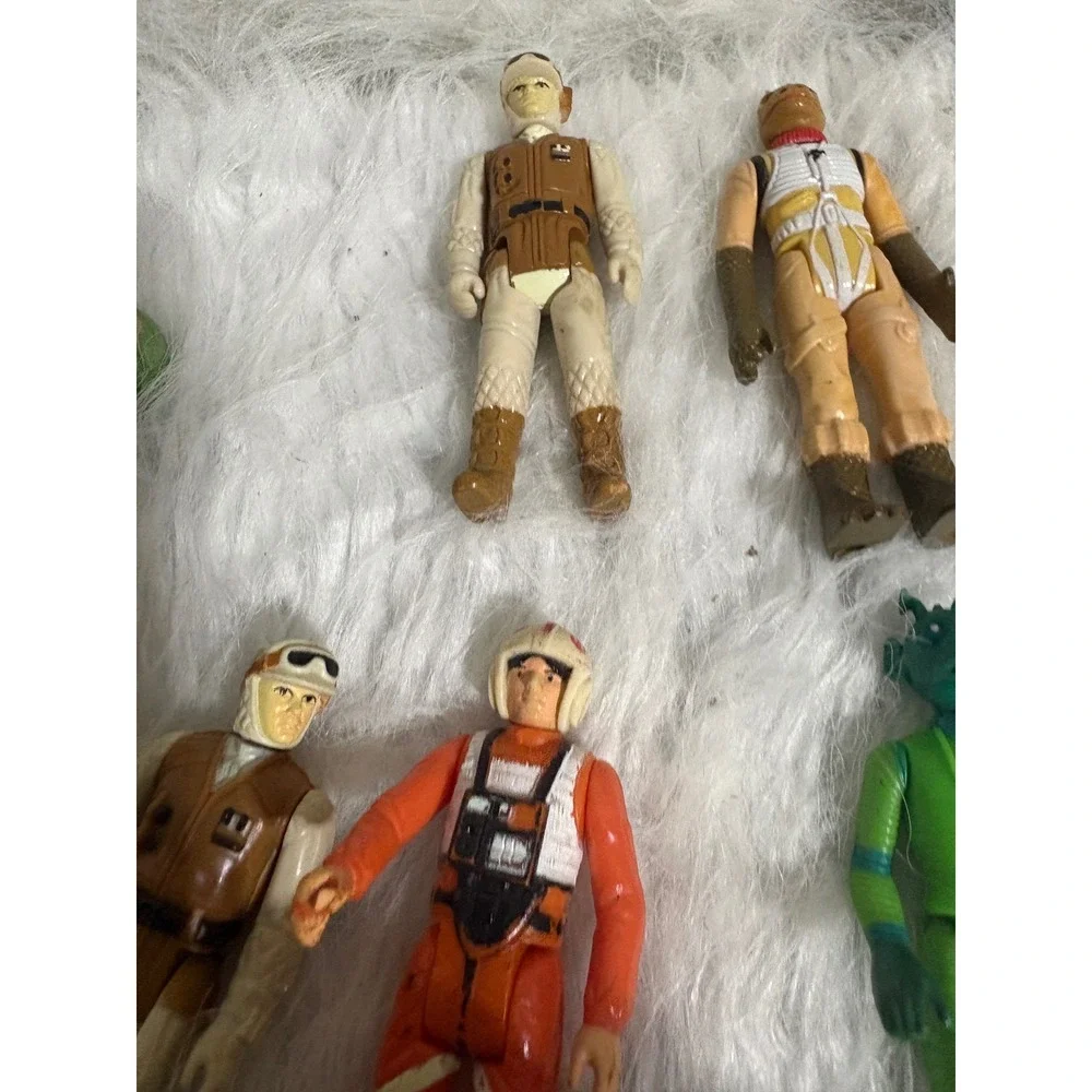 Vintage Star Wars GI Joe Action Figure Lot Luke Skywalker Yoda Greedo Bossk Cobr